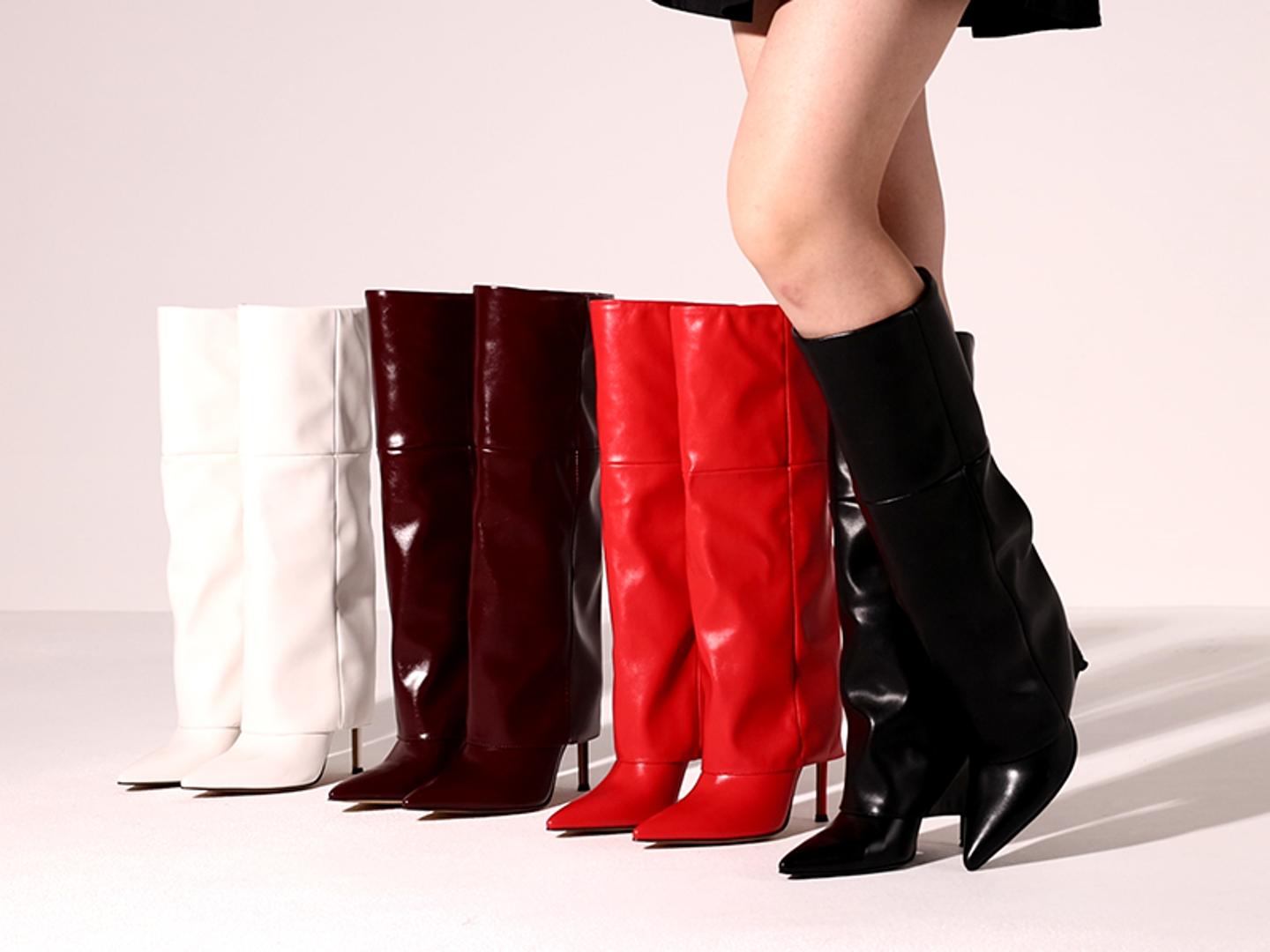 Amazon.com | femflame Fold Over Boots For Women Fur Wide Calf