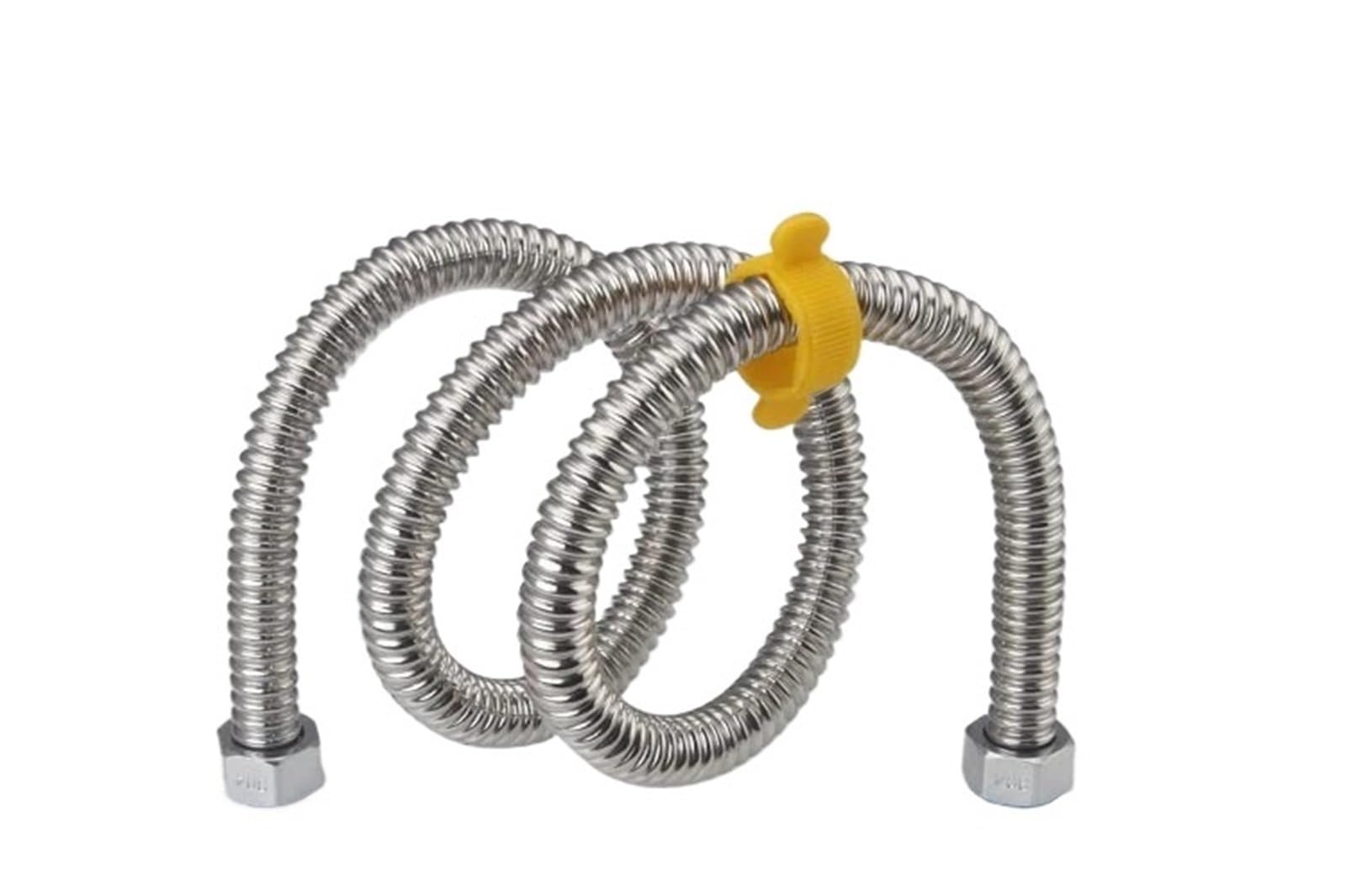 Tubos Corrugados De Acero Inoxidable Manguera de fontanería trenzada acero inoxidable 304 300 cm a 10 m for lavabo e inodoro, 1/2", con conexión