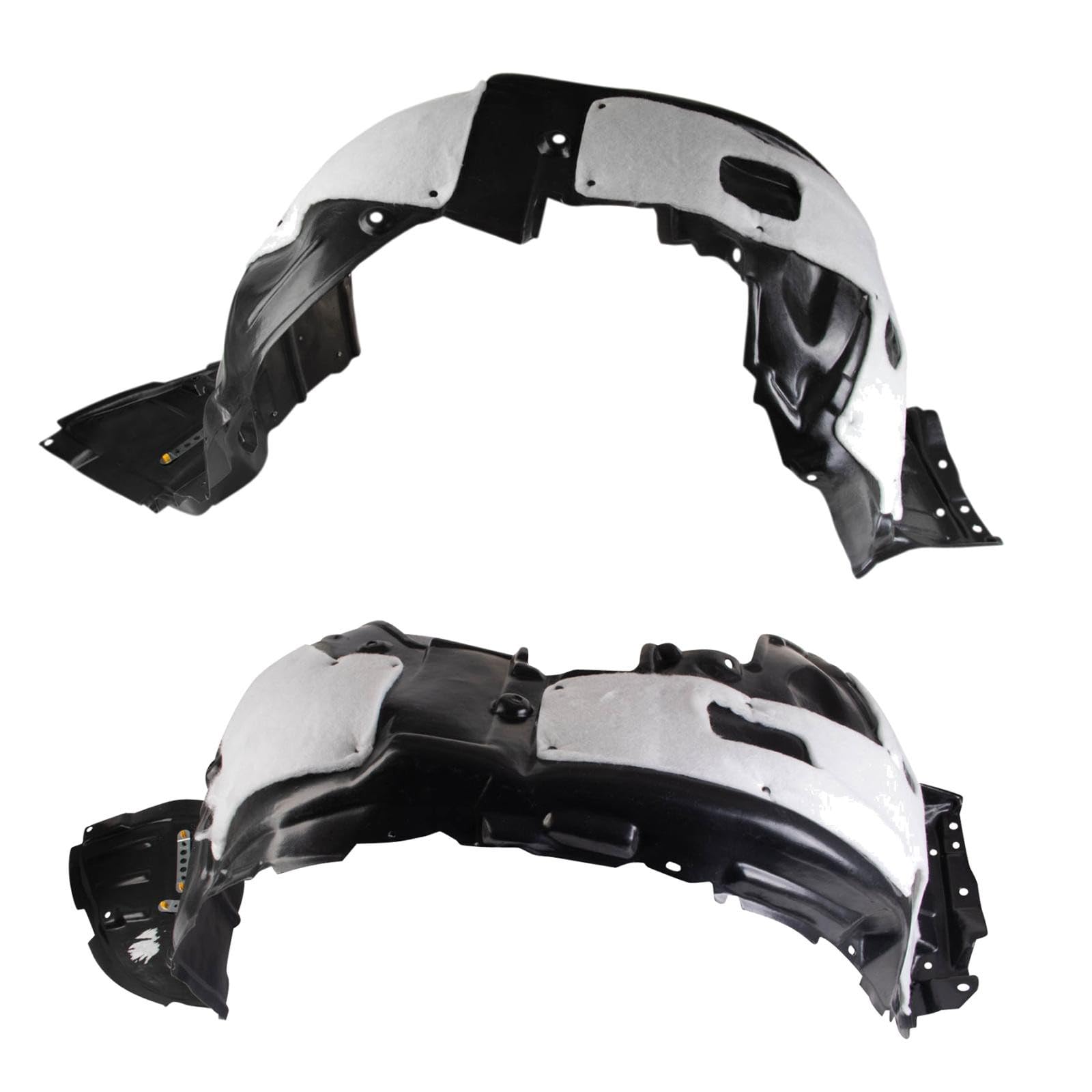 TRQ Front Inner Fender Liner Set Compatible with 2013-2017 Lexus LS460 LX1248132 LX1249132