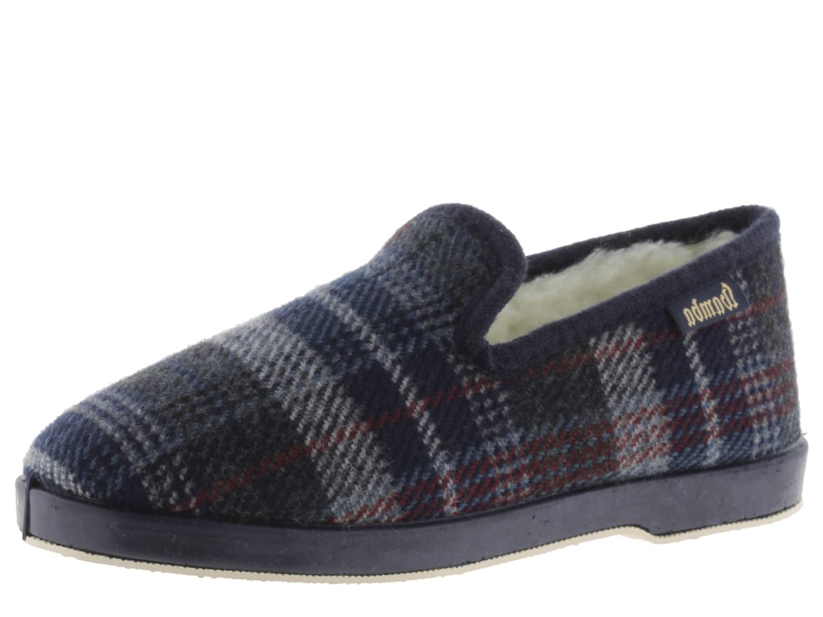 victoria Wamba Copete Plaid Slippers & Sheepskin Interior & Matching Sole 200251 for Women Marino 39