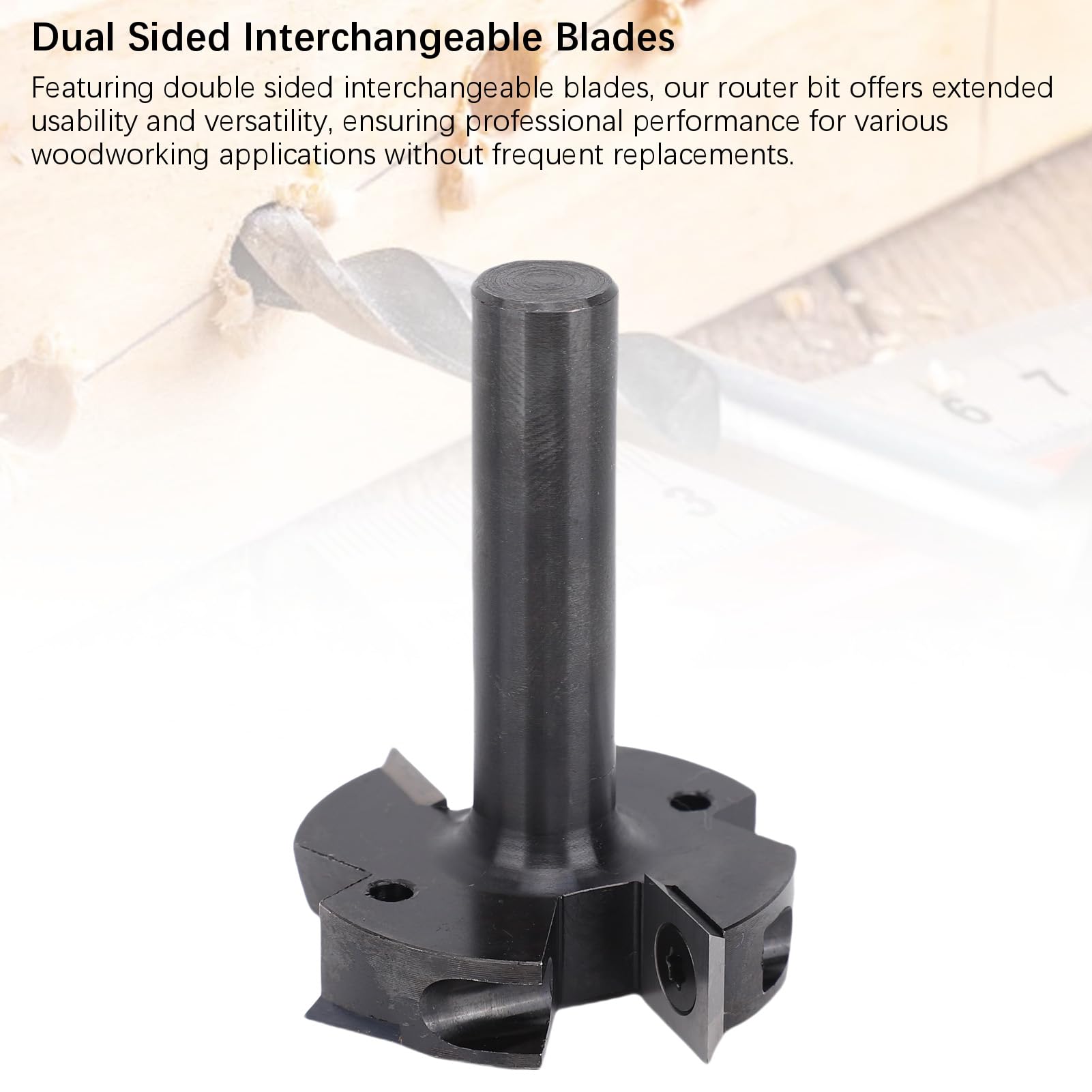 Punta per fresatura per appiattimento lastra 12mm 15 32in Gambo tondo 4 scanalature in carburo cementato CNC Spoilboard Punta per superficie per progetti di lavorazione del legno