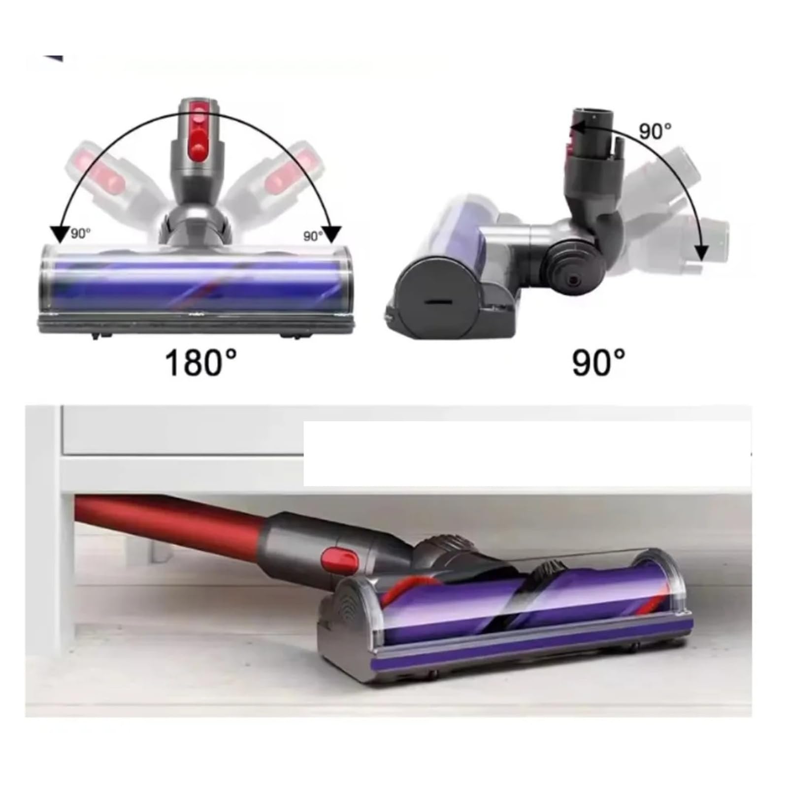 Saugkopf mit Direktantrieb, kompatibel mit Dyson,