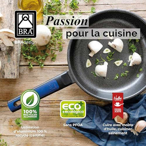 Gamme BRA Advanced set 3 poêles fonte d’aluminium noir au profil renforcé - 7
