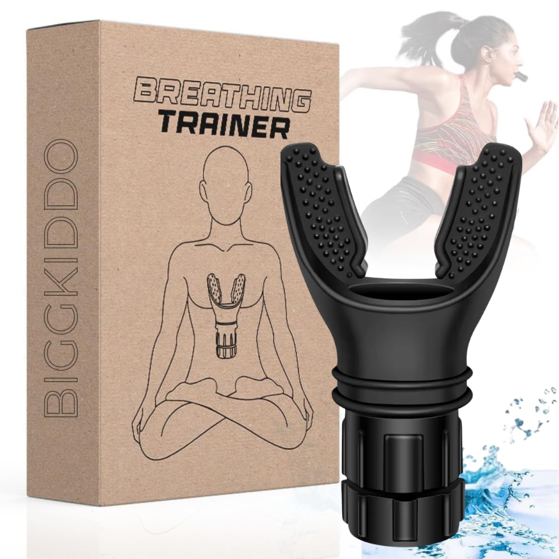 Portable breathing exercise device for lungs, Breathing trainer with Resistance Adjustable, excellent quality silicone,Easy to Clean and Use, Improve Breathing Capacity and Endurance. (Multicolor)