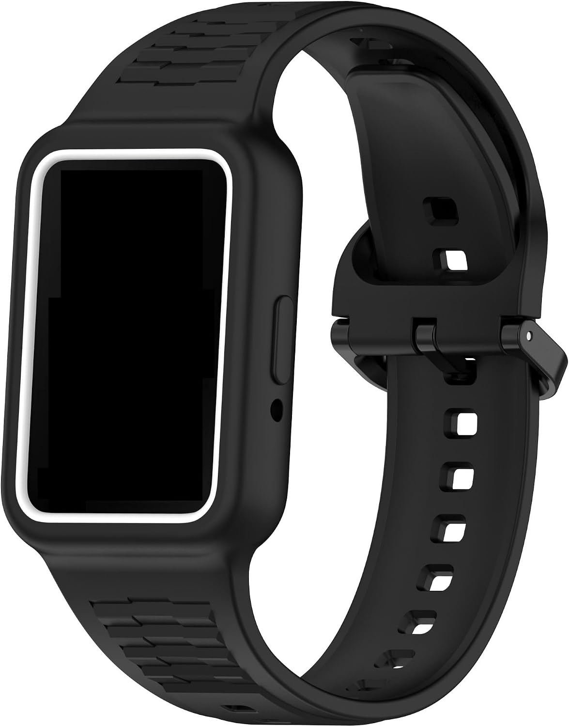 Strap Compatible with Samsung Galaxy Fit 3 SM-R390, Soft Silicone Replacement Band for Galaxy Fit 3 Fitness Tracker, Adjustable Sport Wristband for Men Women