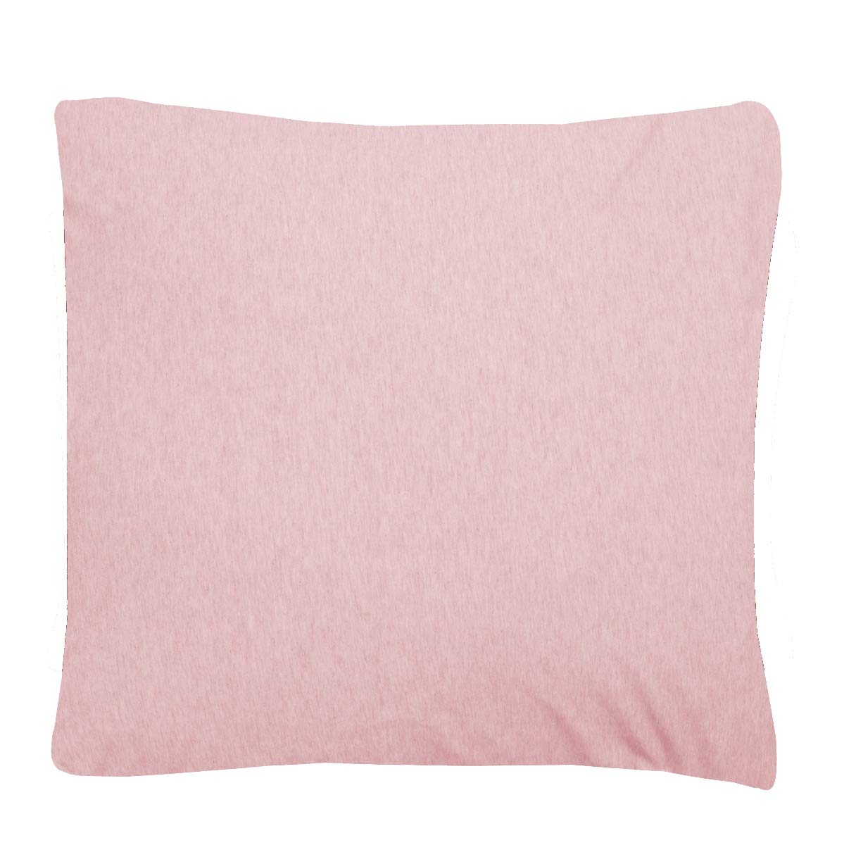 Sleepdown Jersey Melange Pink Pillowcase Pair Pack Warm Cosy Comfortable Easy Care Plain Yarn Dyed Bedding Bed Linen Pillow Cover - 80cm x 80cm