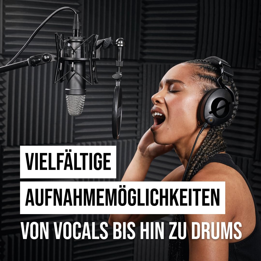 RØDE NT1 Signature Series Großmembrankondensatormikrofon mit Schockhalterung, Popschutz und XLR-Kabel für Musikproduktion, Gesangsaufnahmen, Streaming und Podcasting (Schwarz)