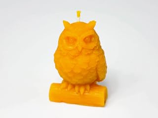 Small Owl - cute beeswax candle | Thoughtful Gift | Longevity Gift | Original Birthday Gift | Symbol of Education and Wisdom | Charm Candle