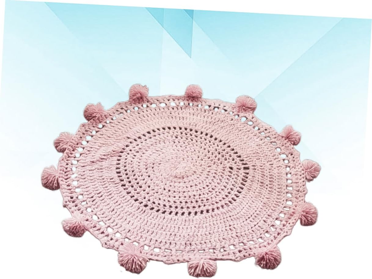 Round Mat Cozy Carpet for Floor Slip Rug Elegant Decor for Nursery Bedroom Sitting