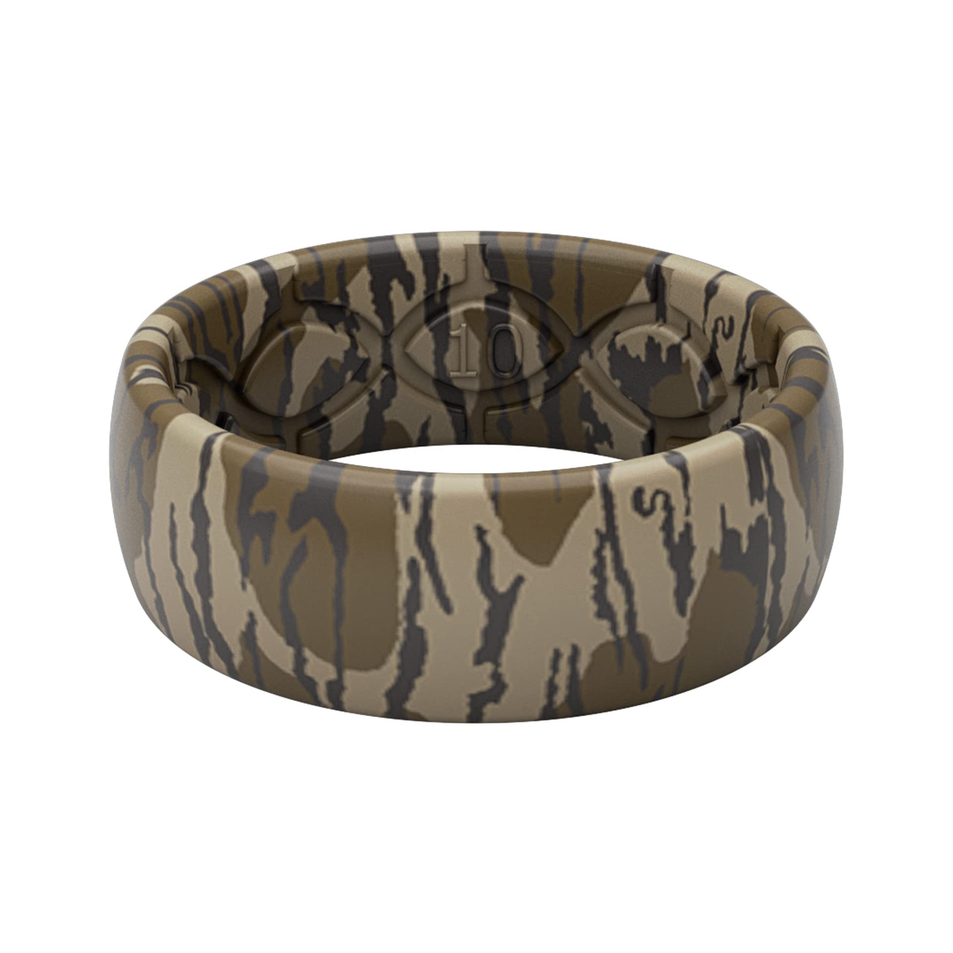 Mossy Oak Camo Silicone Ring Breathable Rubber Wedding Rings for Men and Women, Unique Design, Comfort Fit Ring