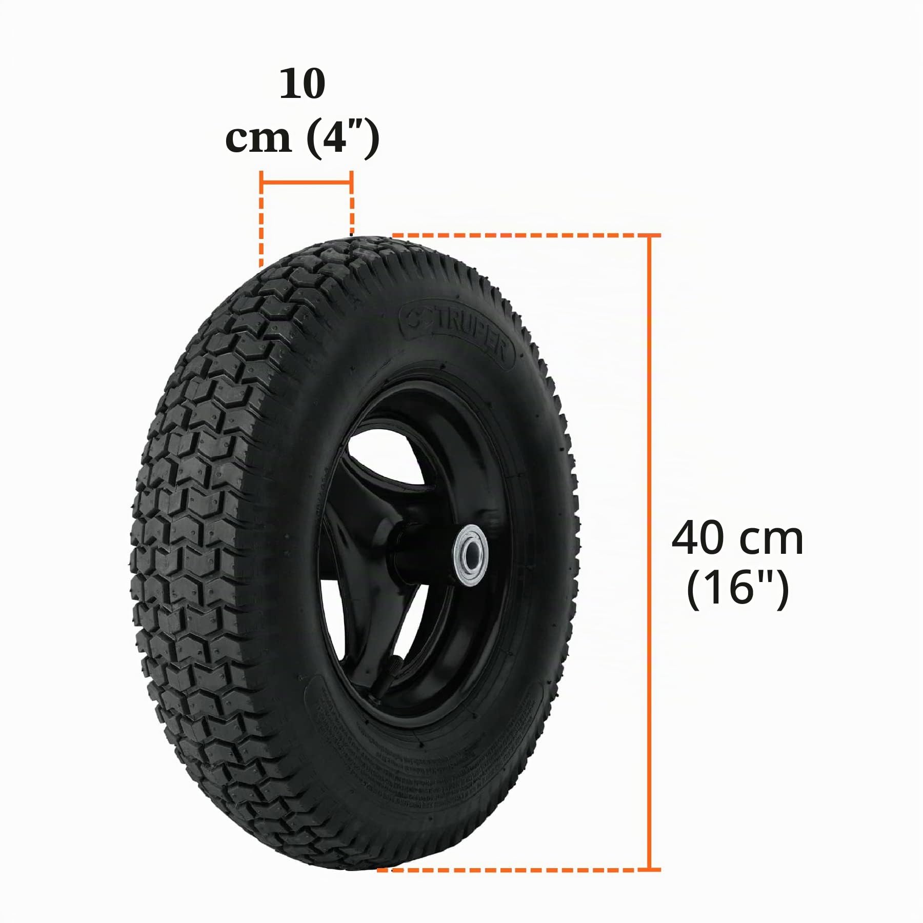 Carretilla con llanta neumática - 65 l