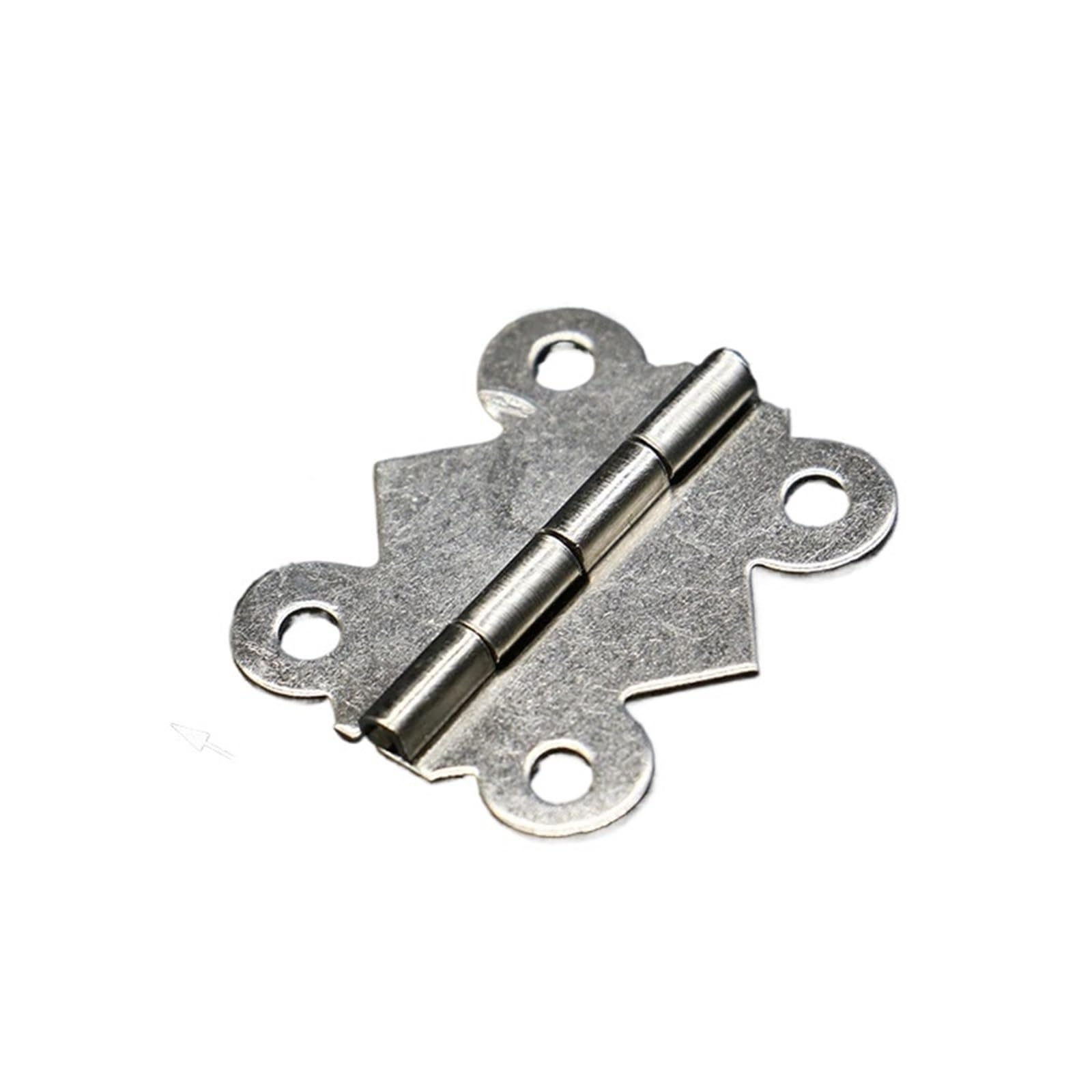 10pcs Door Hinges Cabinet Drawer Hinge(Silver-29x25mm-10pcs)