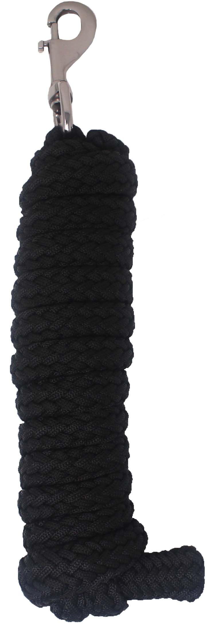 CHALLENGER Horse 8' Round Braided Black Nylon 3/4