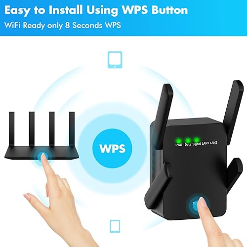 Miniatura 6 de Extensor WiFi, amplificador WiFi y amplificador de señal de hasta 8470 pies cuadrados, extensores WiFi amplificador de señal para el hogar,