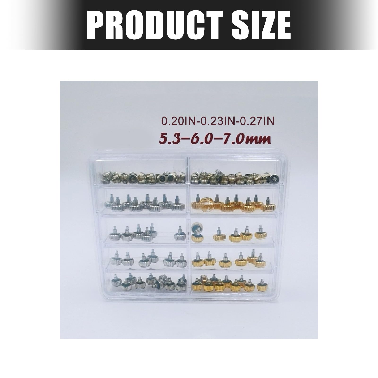 Lot de 3 couronnes de rechange en alliage d'acier pour montres mécaniques
