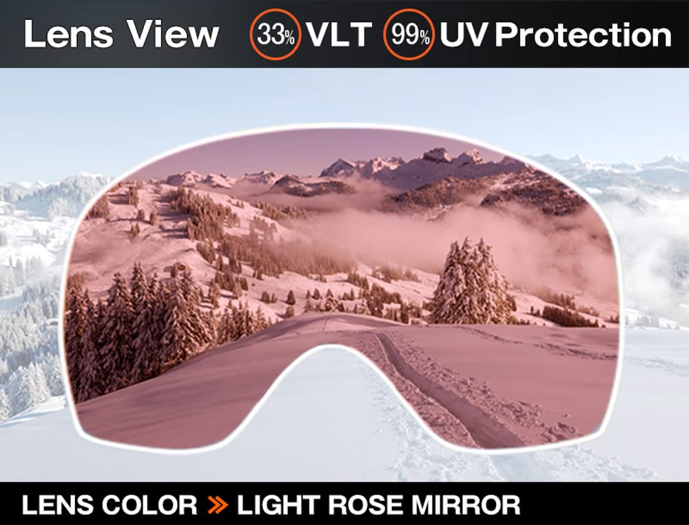ZERO TECH BASE Kompatible Ersatzgläser für Oakley Crowbar Schneebrille, durchsichtig