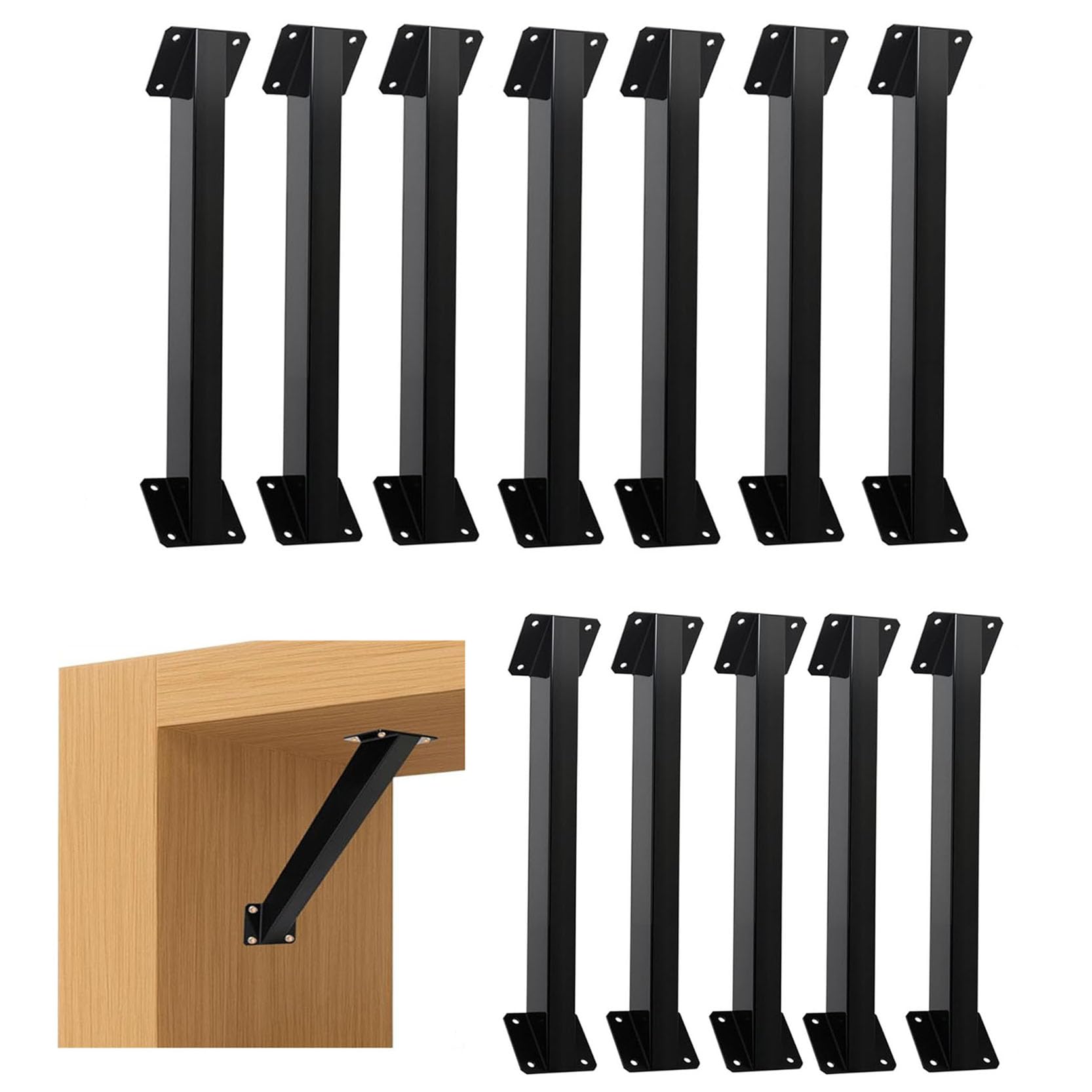 LQSYBHD 45 Degree Angle Support Brackets Heavy Duty Corner Brace Support Wooden Structures Support for Gazebos TreeHouses Cabins and Patios DIY Kit Corner Bracket(Size:12pcs)
