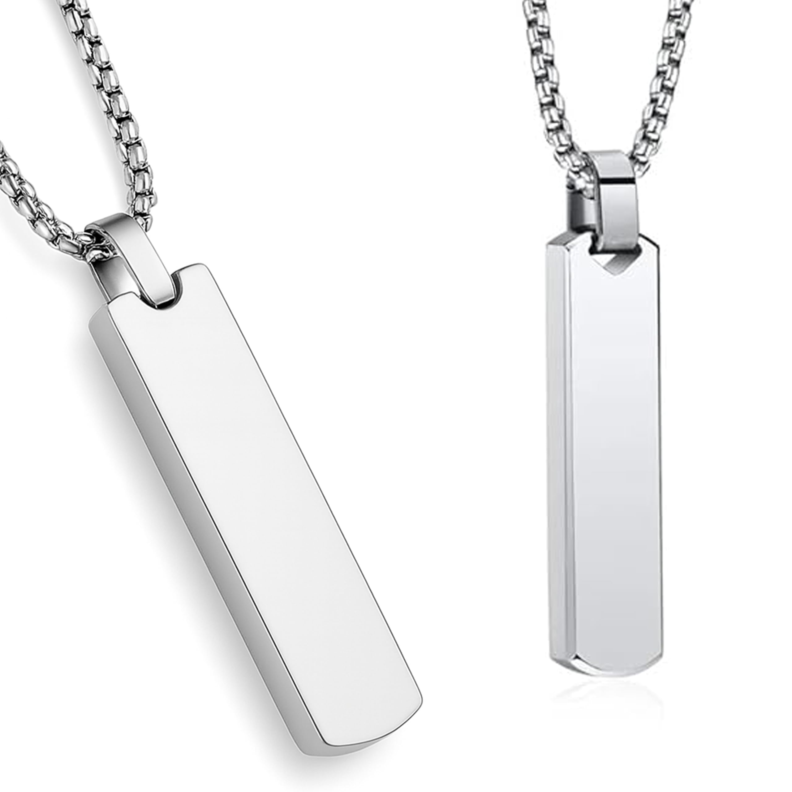 Chain For Men StylishStainless Steel Bar Pendant Necklace for Men Boys Love Gifts Mens Jewellery-image-41