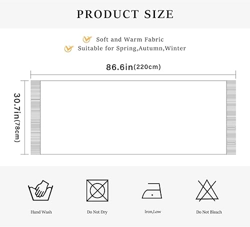 Miniatura 3 de bonita cachemira sentir invierno bufandas cálidas para navidad retro cielo sol olas chalinas para mujer de frio