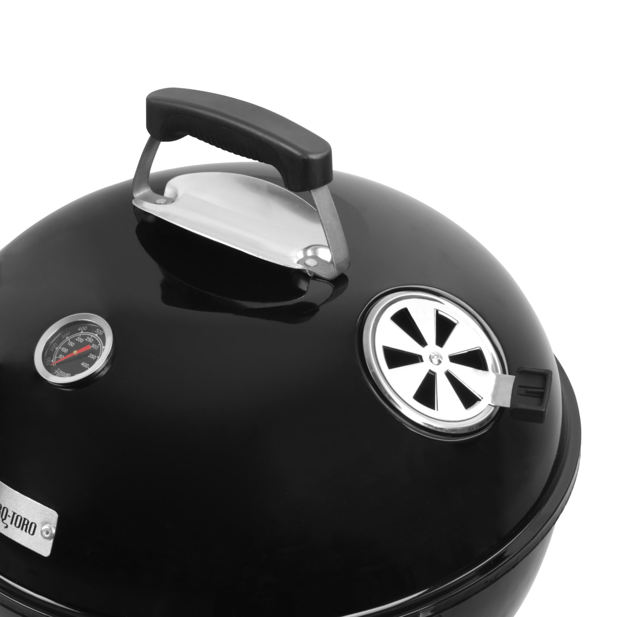 BBQ-Toro Barril Ahumador 3 en 1 | Ø 47 cm | Barril de Ahumado, Fumador | Parrilla de Ahumado, Parrilla de Carbón con Tapa | Horno para Leña | Barbacoa, Smoker, Barril Ahumador con Termómetro