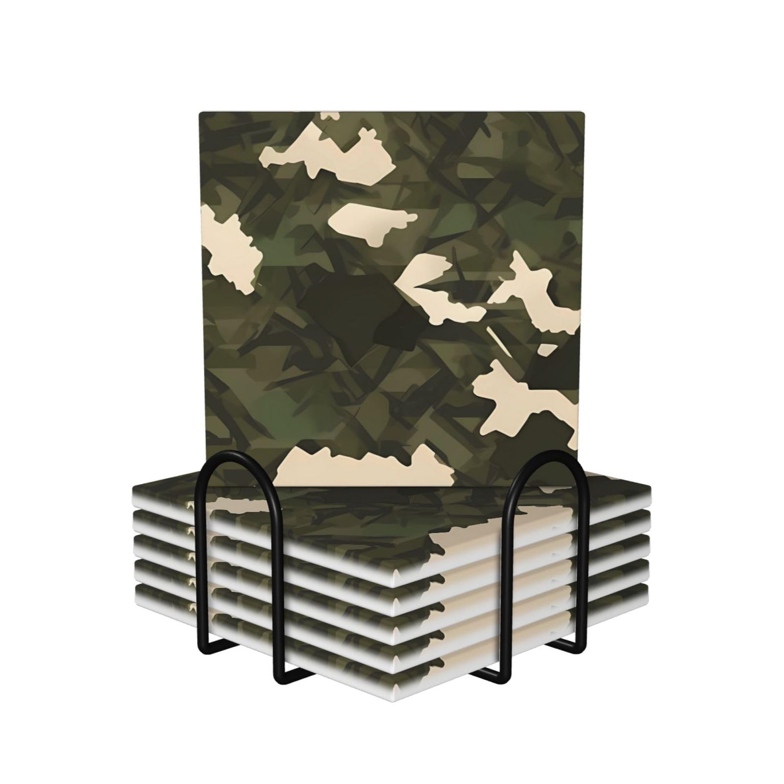 Tapis de tasse pour cuisine et bar dessous de verre camouflage pour apéritif