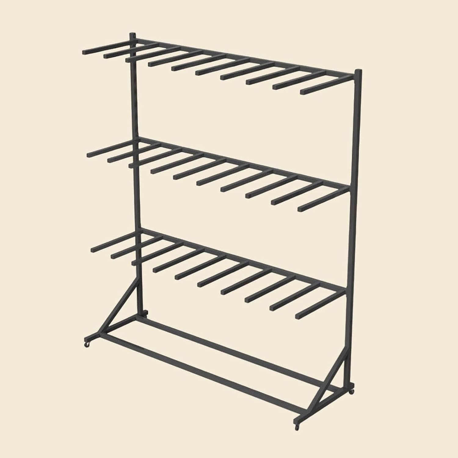 3-Tier Life Jacket Storage Rack with Swivel Wheels, Heavy-Duty Dock Organizer Cart for Wetsuits, Buoyancy Vests & Towels - Holds Up to 30 Items, Pool Tool Holder.
