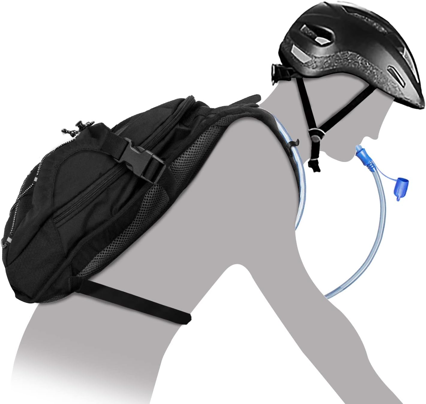 Zavothy Lightweight Hydration Backpack with 2L Water Bladder Water Backpack Hydration Pack for Cycling Running Biking Hiking Backpack Black : Sports & Outdoors