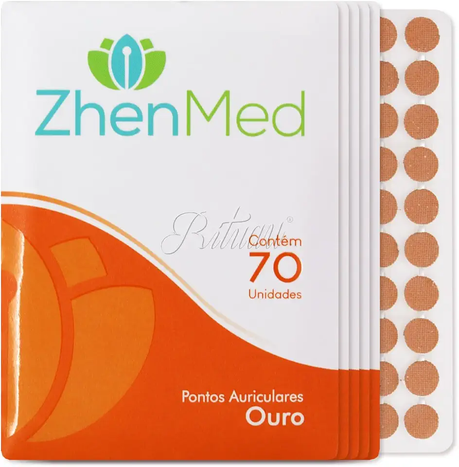 Ponto Auricular Ouro 350 Pontos Zhenmed Auriculoterapia (Esparadrapo Redondo)
