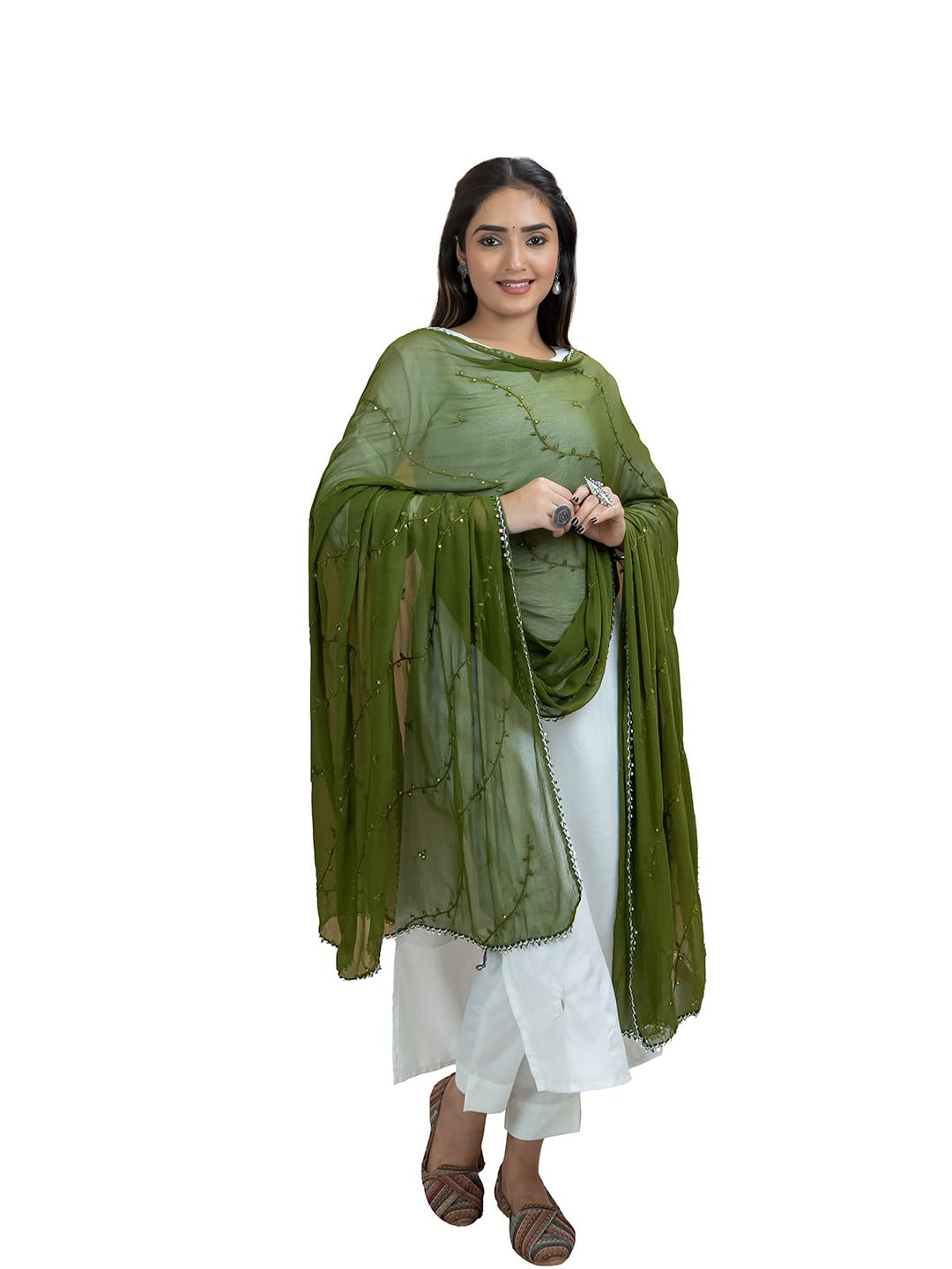hella fashions Women's 2.4 Meter Premium Chiffon Dupatta, Lightweight, Breathable, Elegant & Ideal for Styling | Chunni for Women/Girls for Every Occasion-picture-32