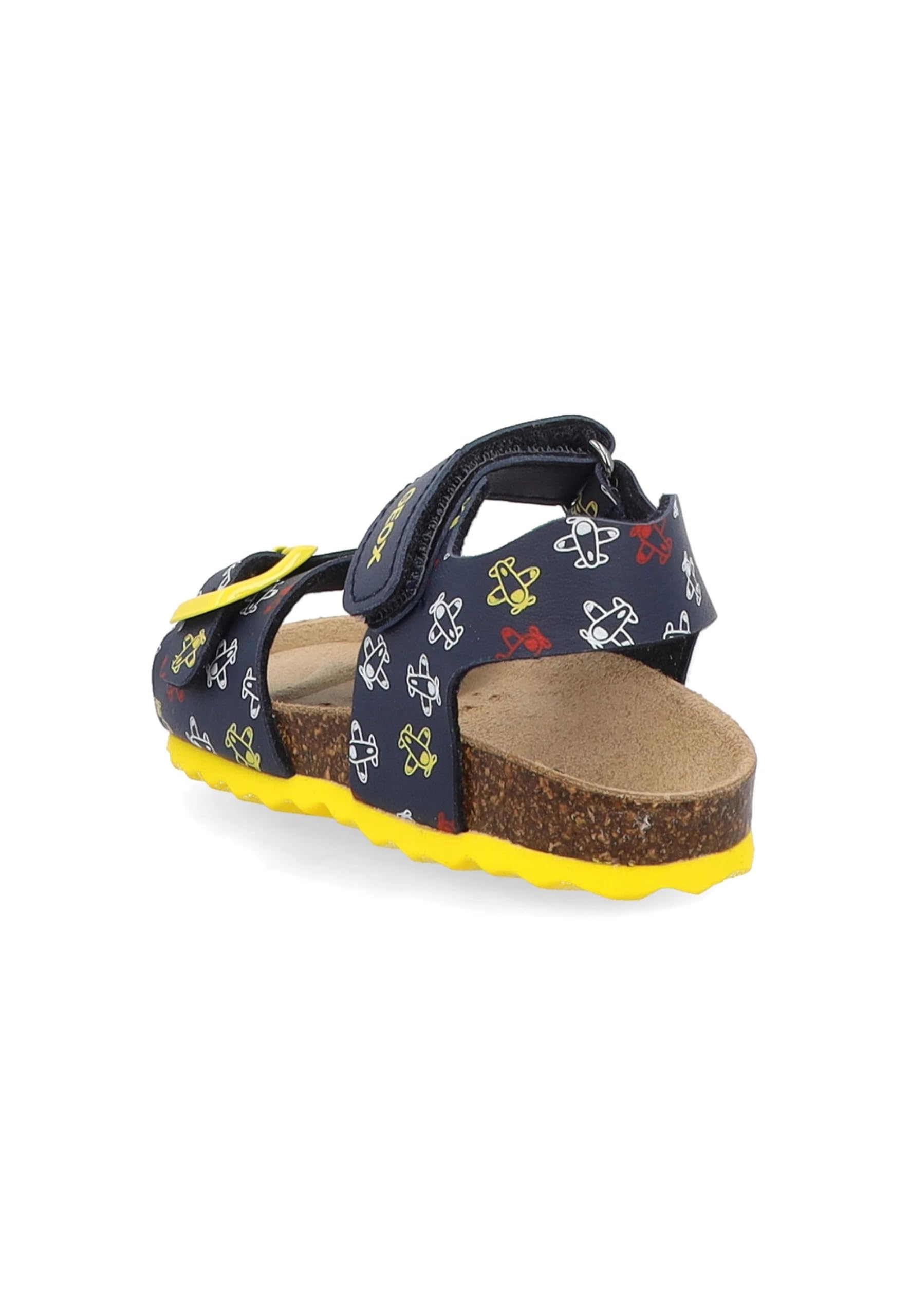 Geox B CHALKI Boy Sandal, Navy/Yellow, 27 EU