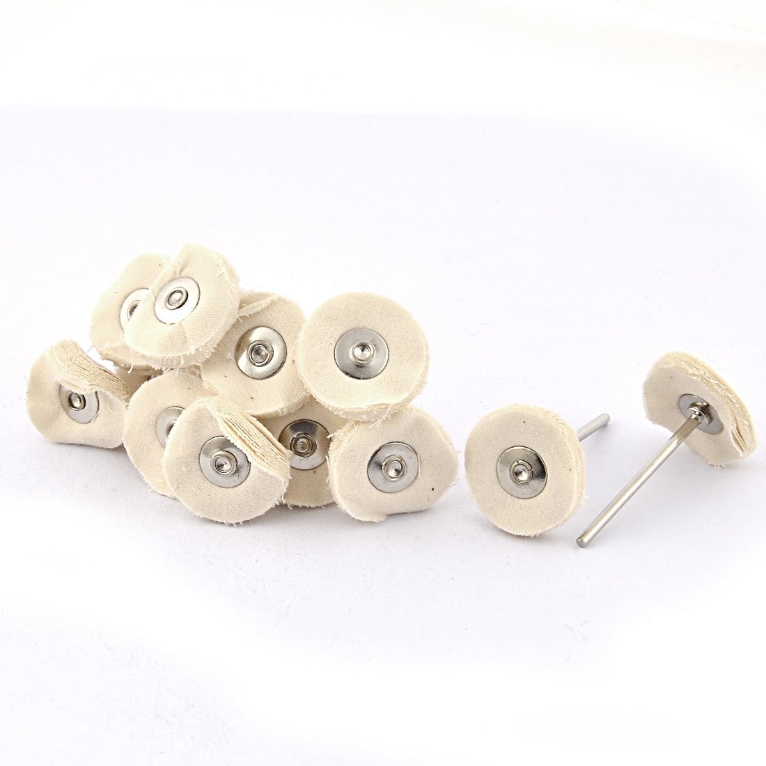 Aexit 12pcs 2mm Power Polishing Parts & Accessories Shank 25mm Head Round Polishing Buffing Buffer Buffing Wheels Wheel Pads
