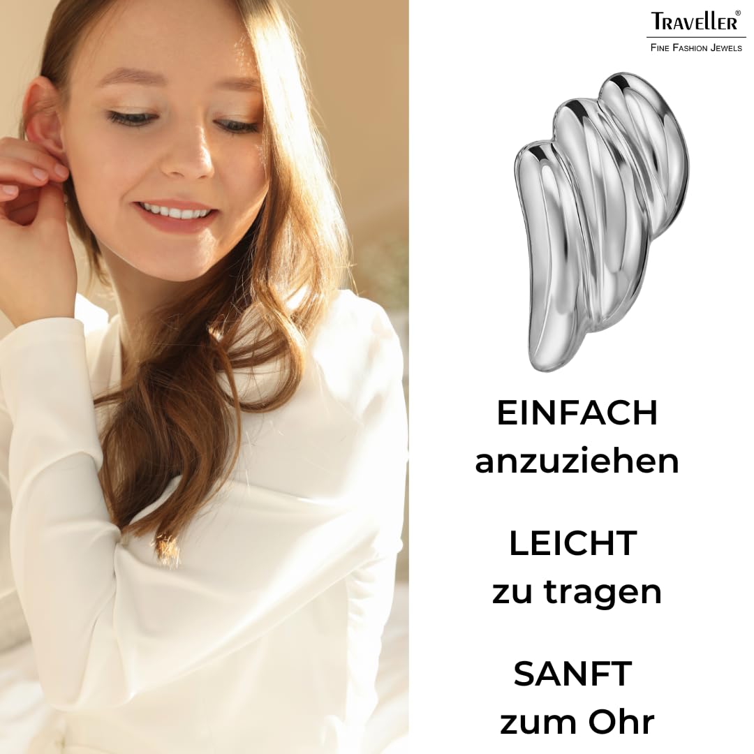 Traveller Ohrclip - Damen - Silberfarben - Platiniert - 17x10 mm - 157770