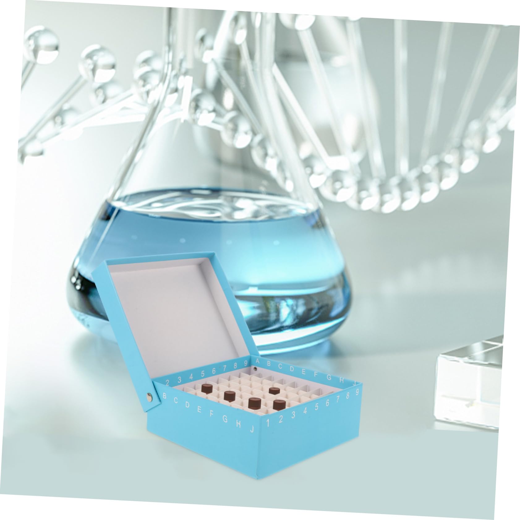 PRETYZOOM 5 Pezzi Scatola per tubi criogenici organizzatore del congelatore riutilizzabile laboratorio supporto per provette da centrifuga contenitore tubolare plastica