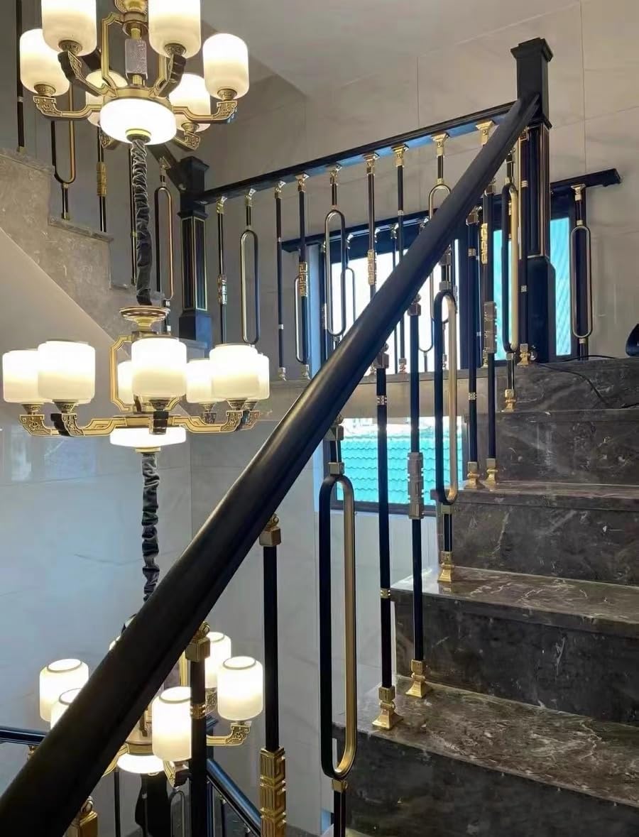 Spindle Balusters for Indoor Stairs, 1 5 10 Pcs Step Baluster/ Railing Post for Villa Courtyard Porch Balcony Hotel Staircase Tile Wood Pedals, Floor Mount Banister/ Balustrade Column(10 pcs A Style)