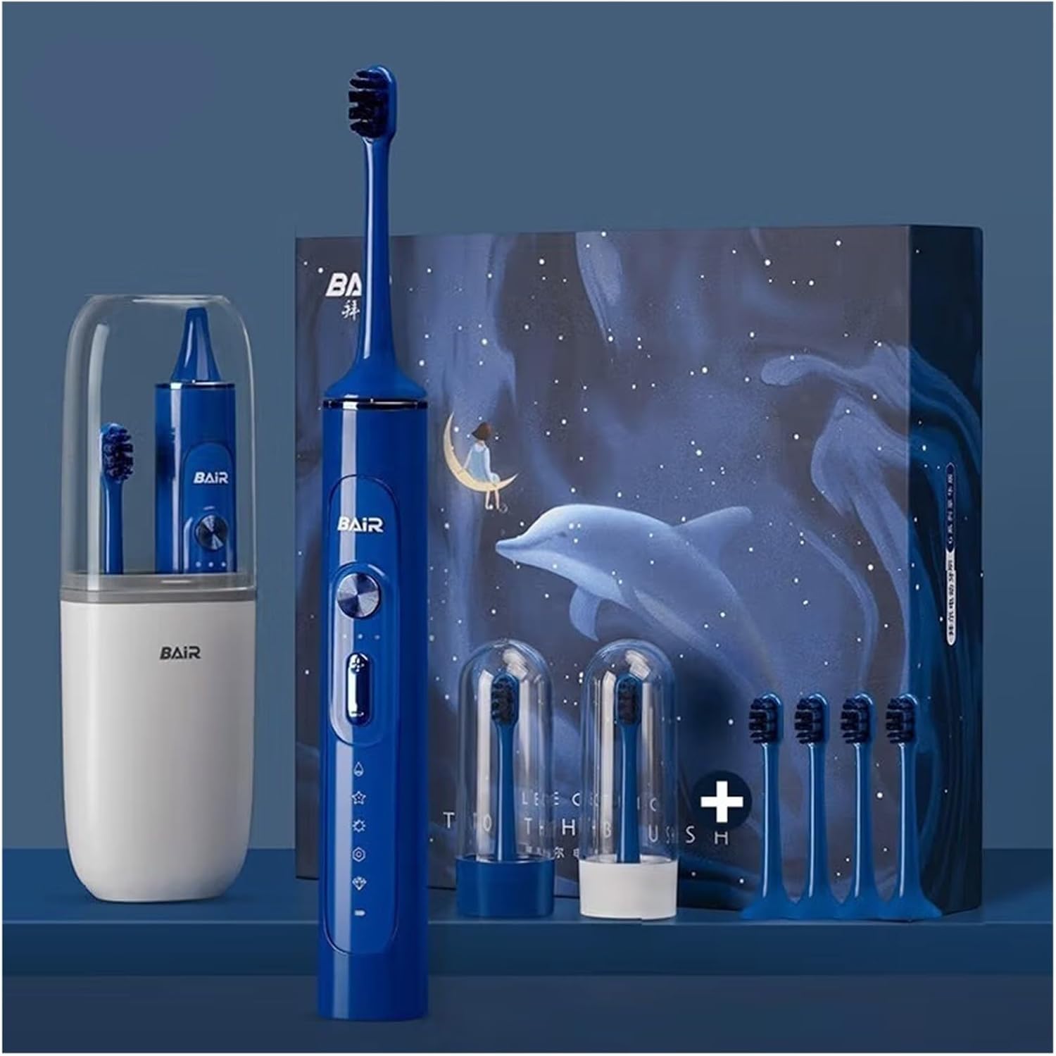 BAIR G2/G201 high-end Flagship Electric Toothbrush Vibration-Charging Smart Sonic Automatic Toothbrush for Men and Women (32-33, 34-35, 36-37, 38-39, 40-41, 42-43, 44-45, 46-47 : Klein Blue)