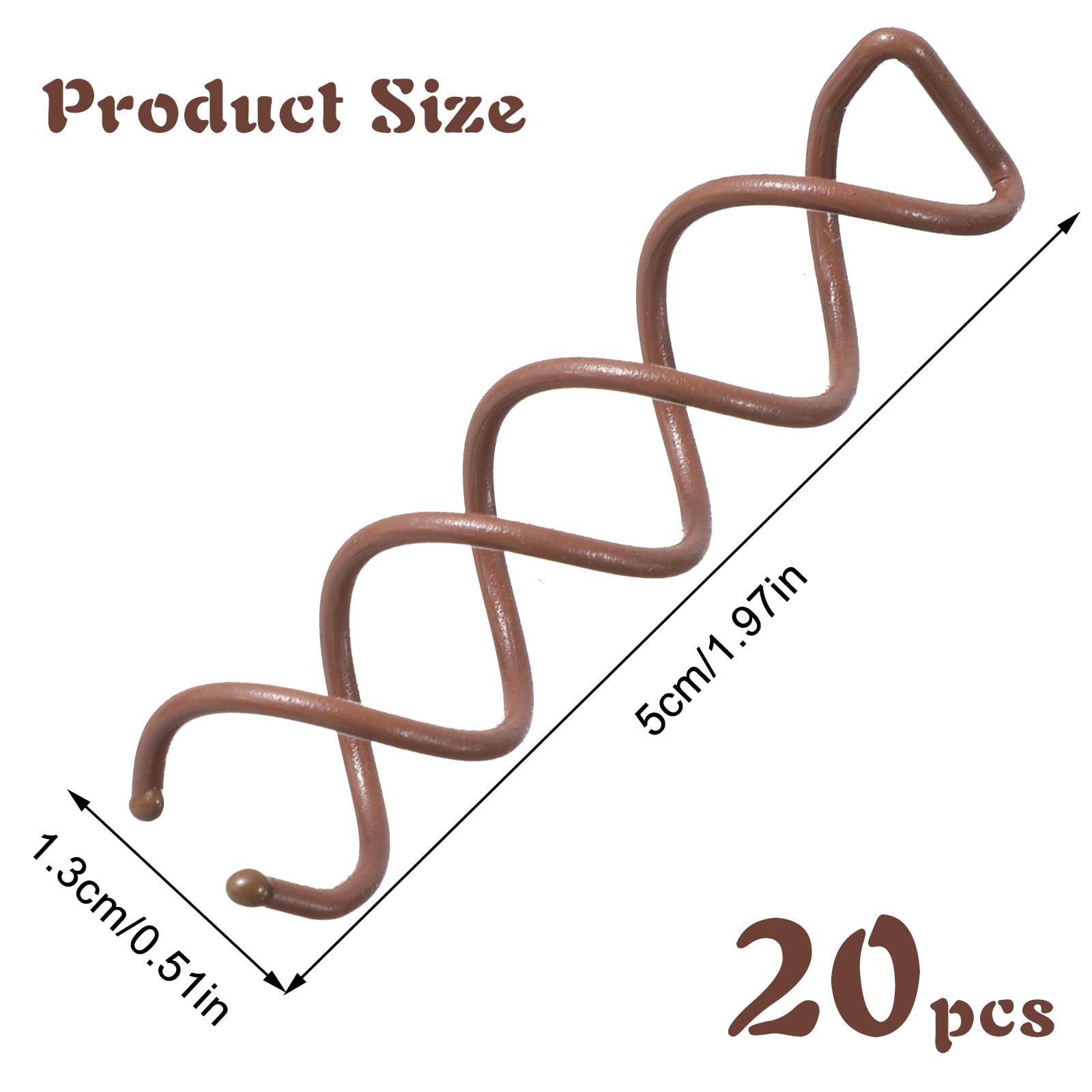 Molain 20 Pcs Spiral Hair Pins, Spiral Twist HairPins Spin Pin for Hair Alloy Spirals Bobby Pin - Image 2