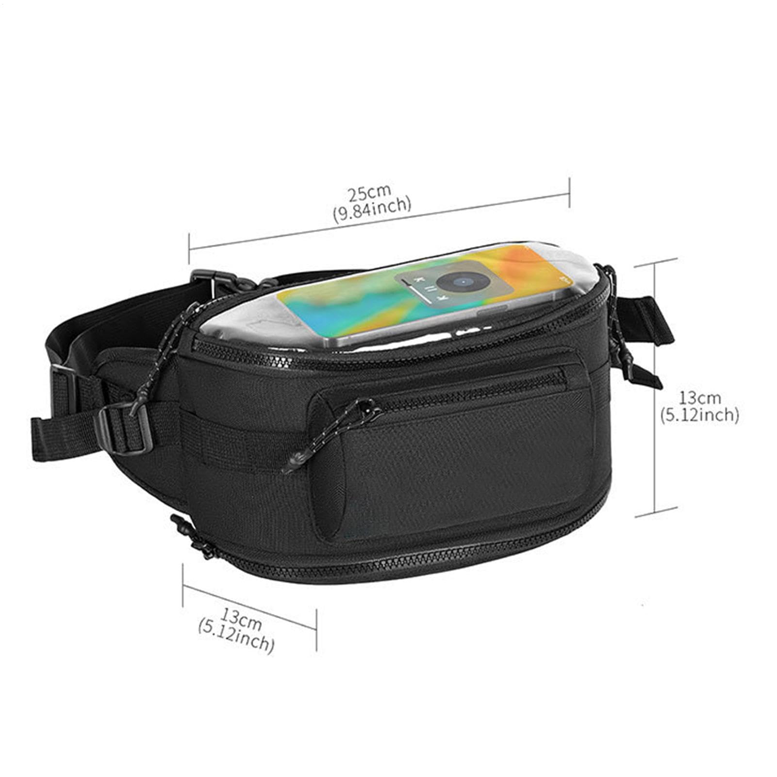 Borsa per moto touchscreen, borsa per la navigazione in moto - Touch Screen Oxford Cloth Handlebar Borsa,Custodia organizzatore multifunzionale, busta di finestra trasparente per telefono