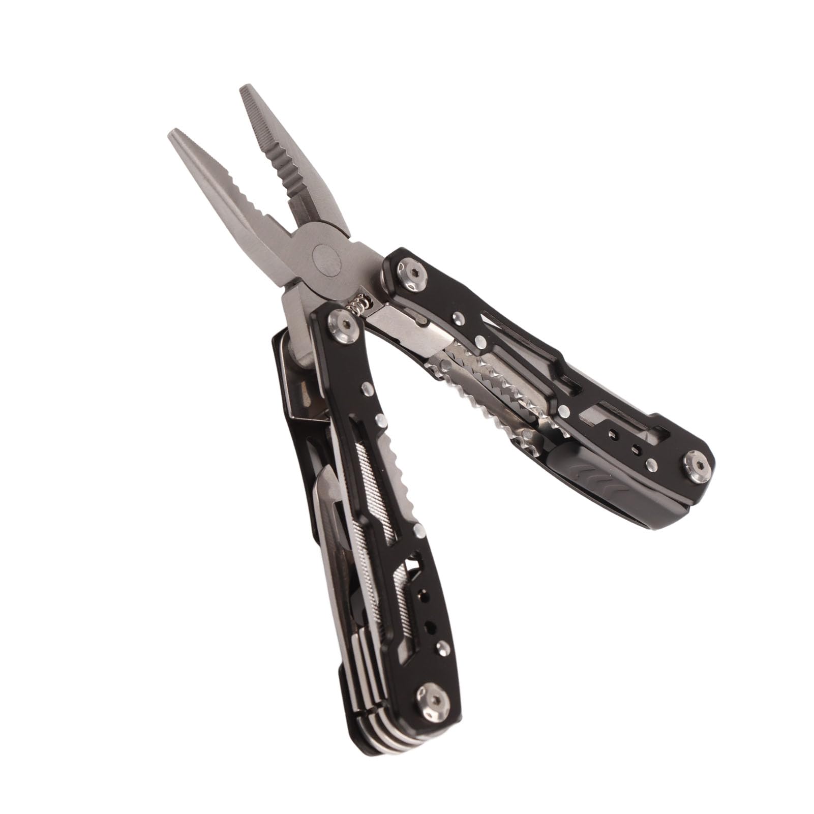 Zerodis Folding Tool Pliers, Stainless Steel, Easy Folding Design with Safety Lock, Versatile Tool for Outdoor, Convenient Nylon Bag for Camping, Fishing, Secure Locking Mechanism