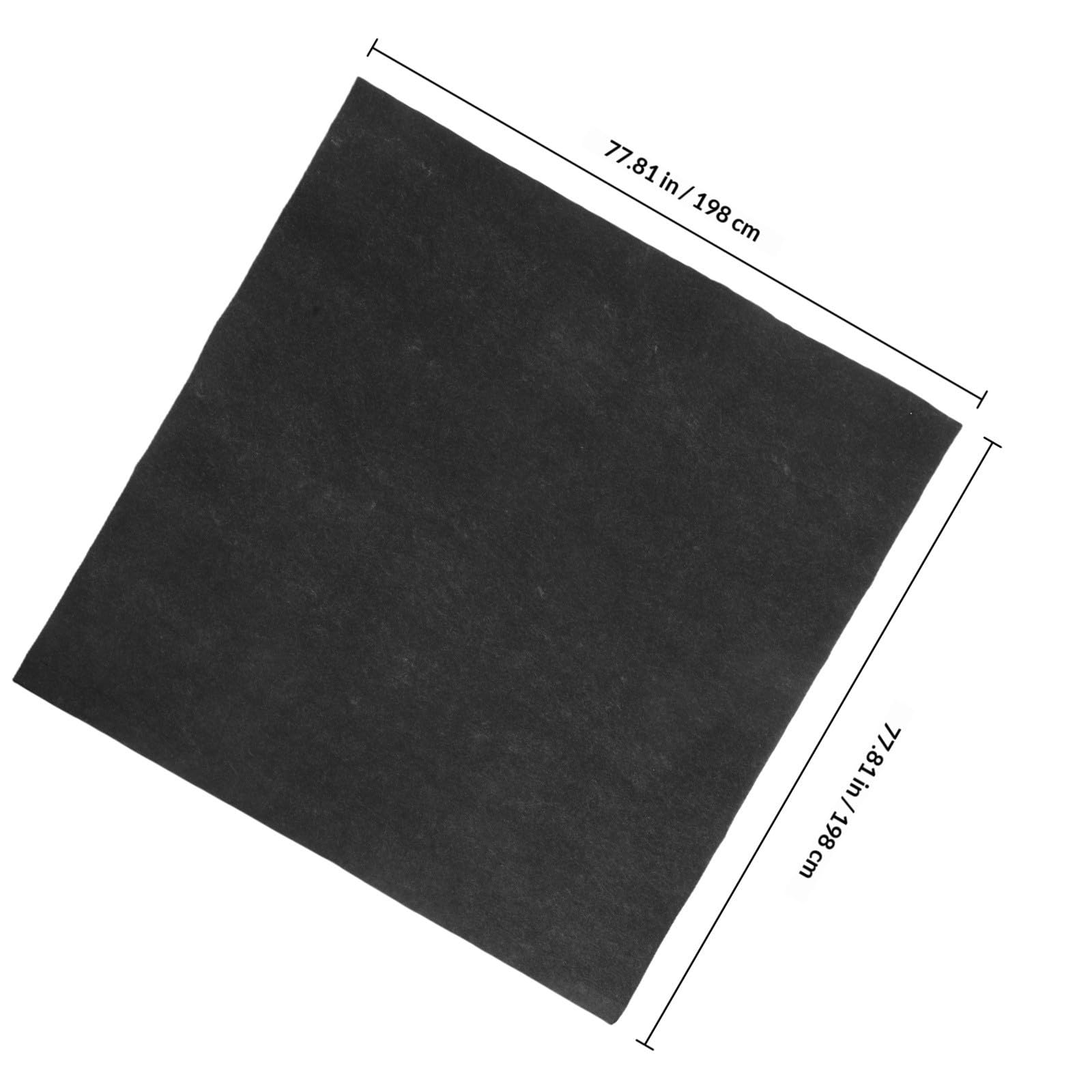 YARNOW Tapis de Spa au Sol 1 Pièce en Feutre PE Noir, Antidérapant