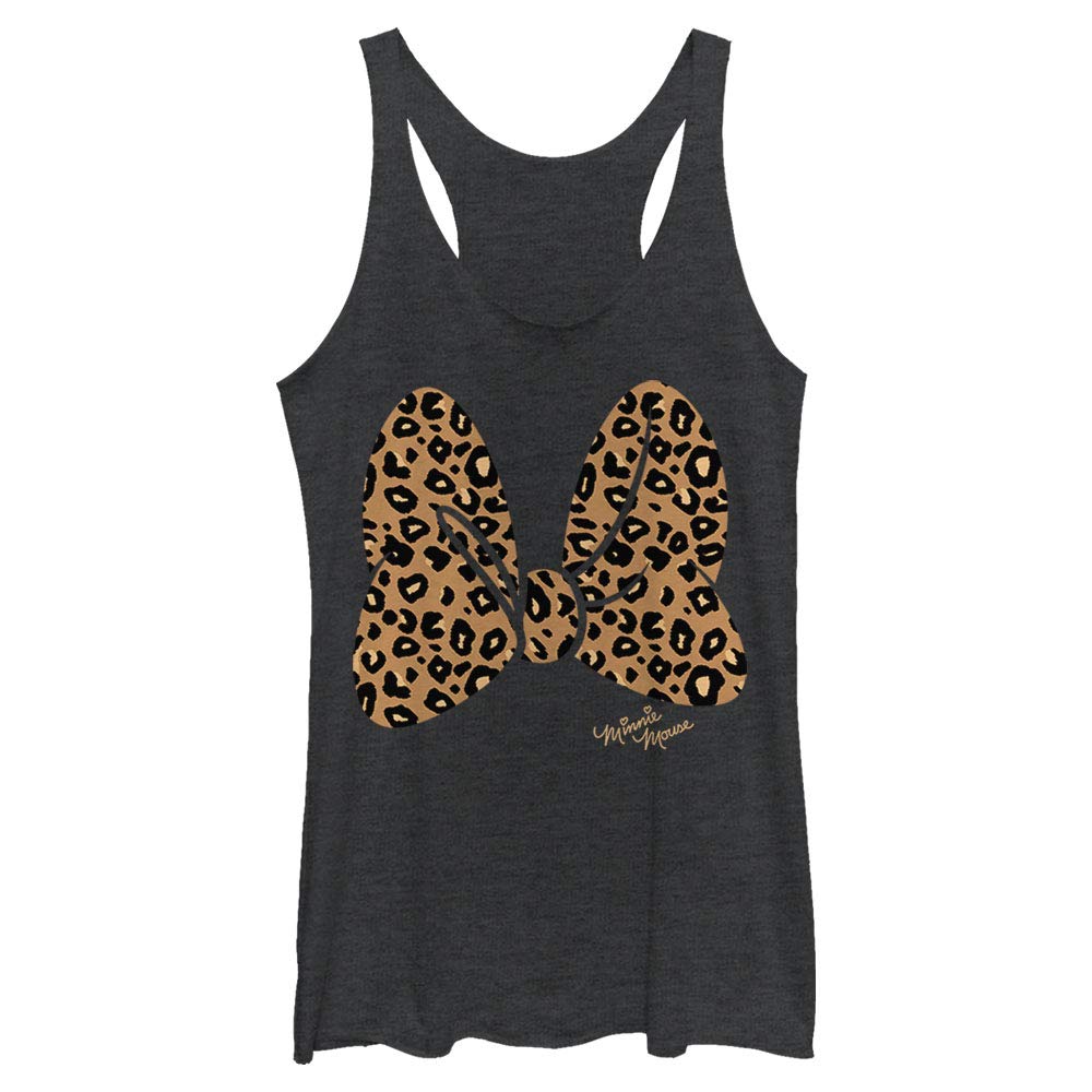 DisneyWomen's Characters Animal Print Bow Tri-Blend Racerback Layering Tank