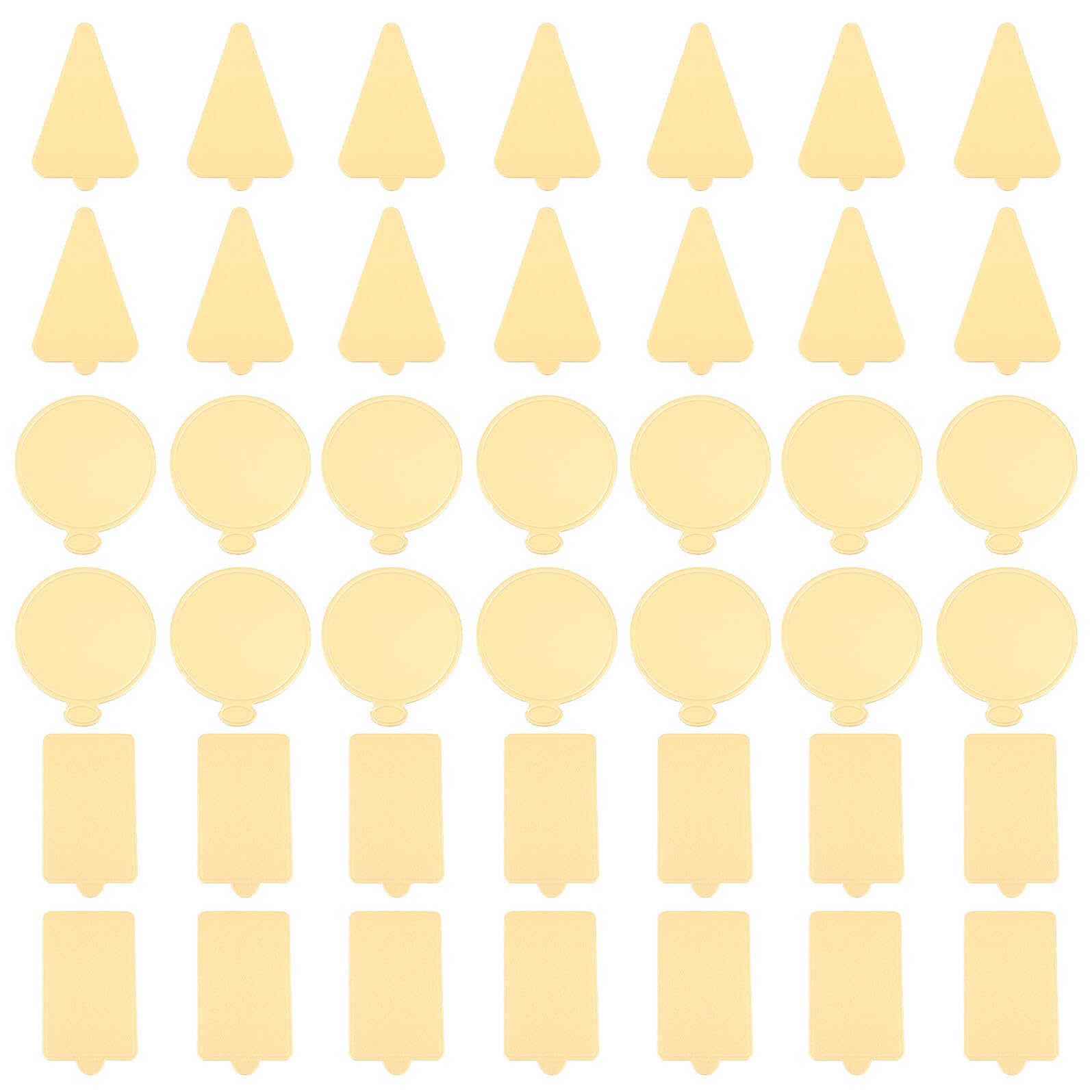 300 Stück Mini Kuchenböden aus Lebensmittelechtem Papier Runde Dreieckige und Rechteckige Cupcake Bases Mousse Cake Boards für Party Hochzeit Geburtstag Stabile Tortenspitzen