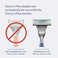 Vista 2 de HARRY'S MÁS: Kit de afeitado básico para hombres, mango premium, 5 cartuchos de hoja de afeitar, gel de afeitado espumoso de 2 onzas y cubierta