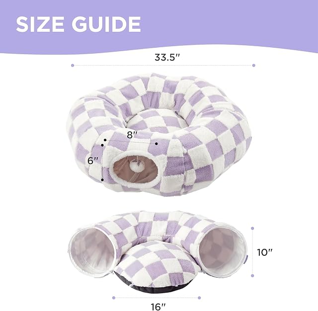 Foto 4 de 5 de ERNAN Tubo Plegable Mascotas,Túnel para Gatos con 2 Formas,Cama para Túnel para Mascota, Conejos