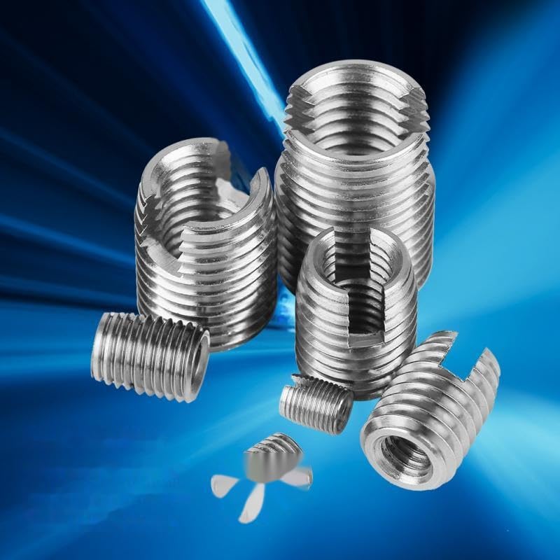 50Pcs/Set Thread Insert Set Inner Thread Self Tapping Inserts Fastener Reinforce Repair Tool Stainless Steel