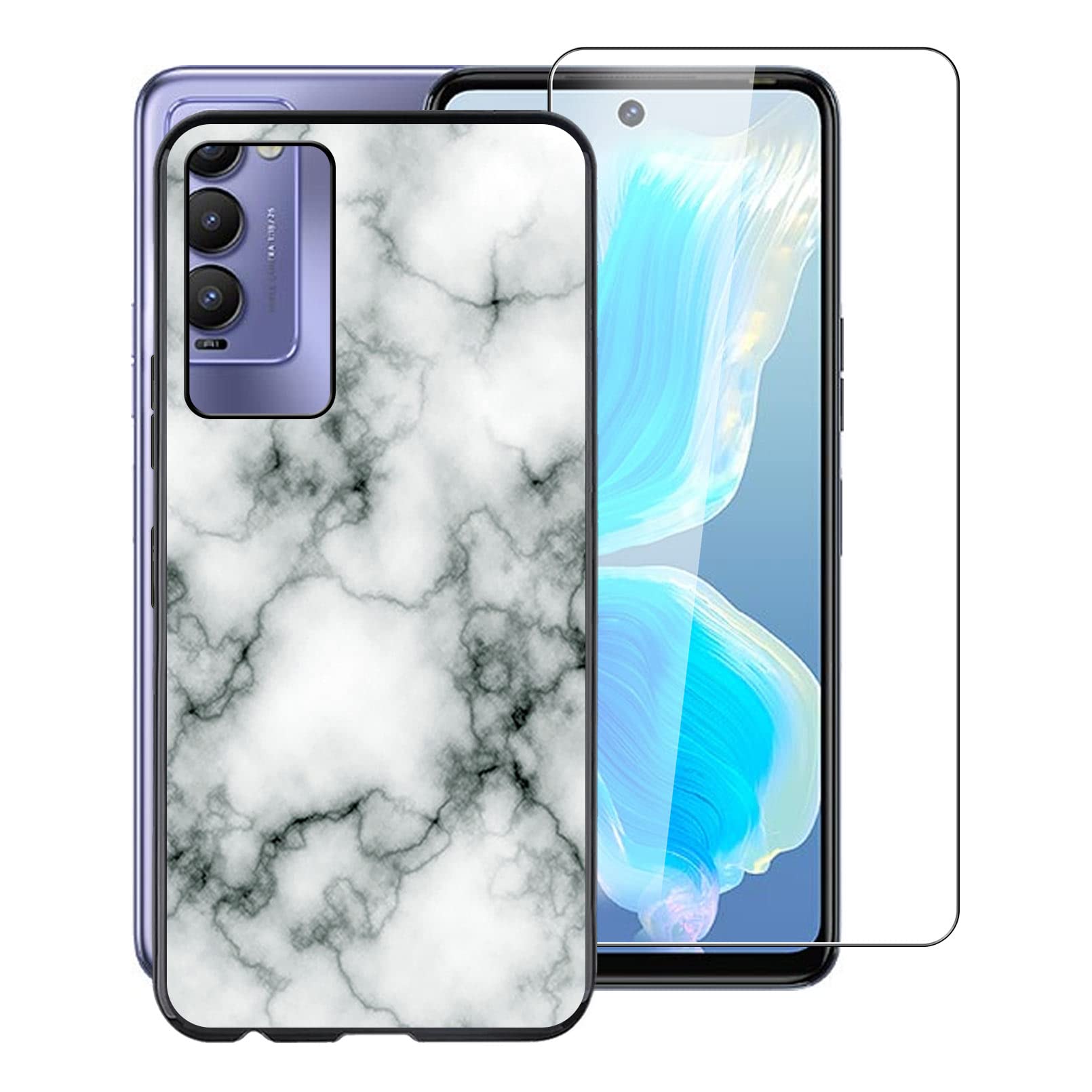 JEZSHTAI Cover per Tecno Camon 19 Custodia in Silicone Antiurto Con Disegno Del Modello,Sottile Morbida in TPU Antigraffio Protettiva Case,B01