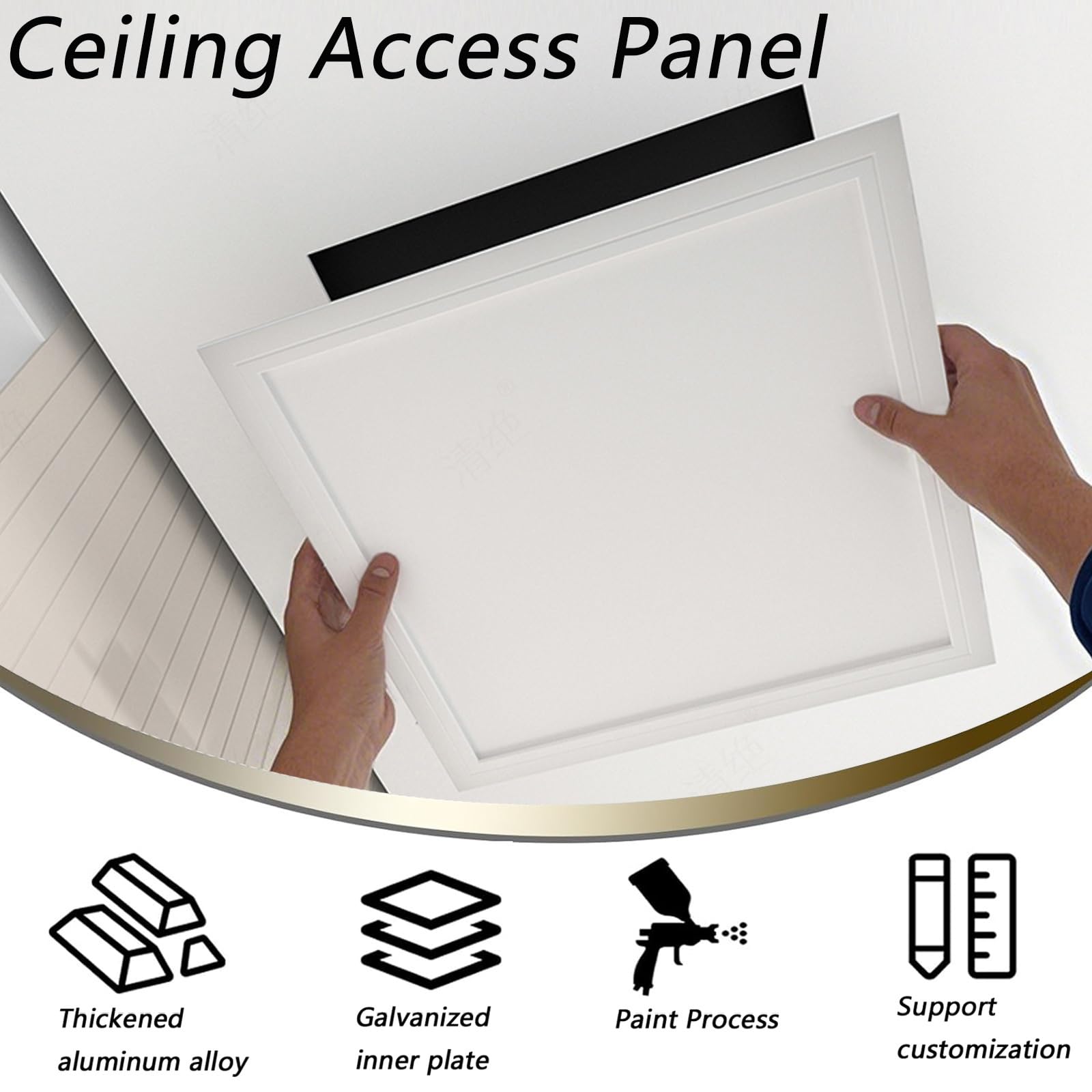 Panel Dostępowy Ze Stali Ocynkowanej | Biały Wiele rozmiarów do użytku na ścianie i suficie(150x150mm)