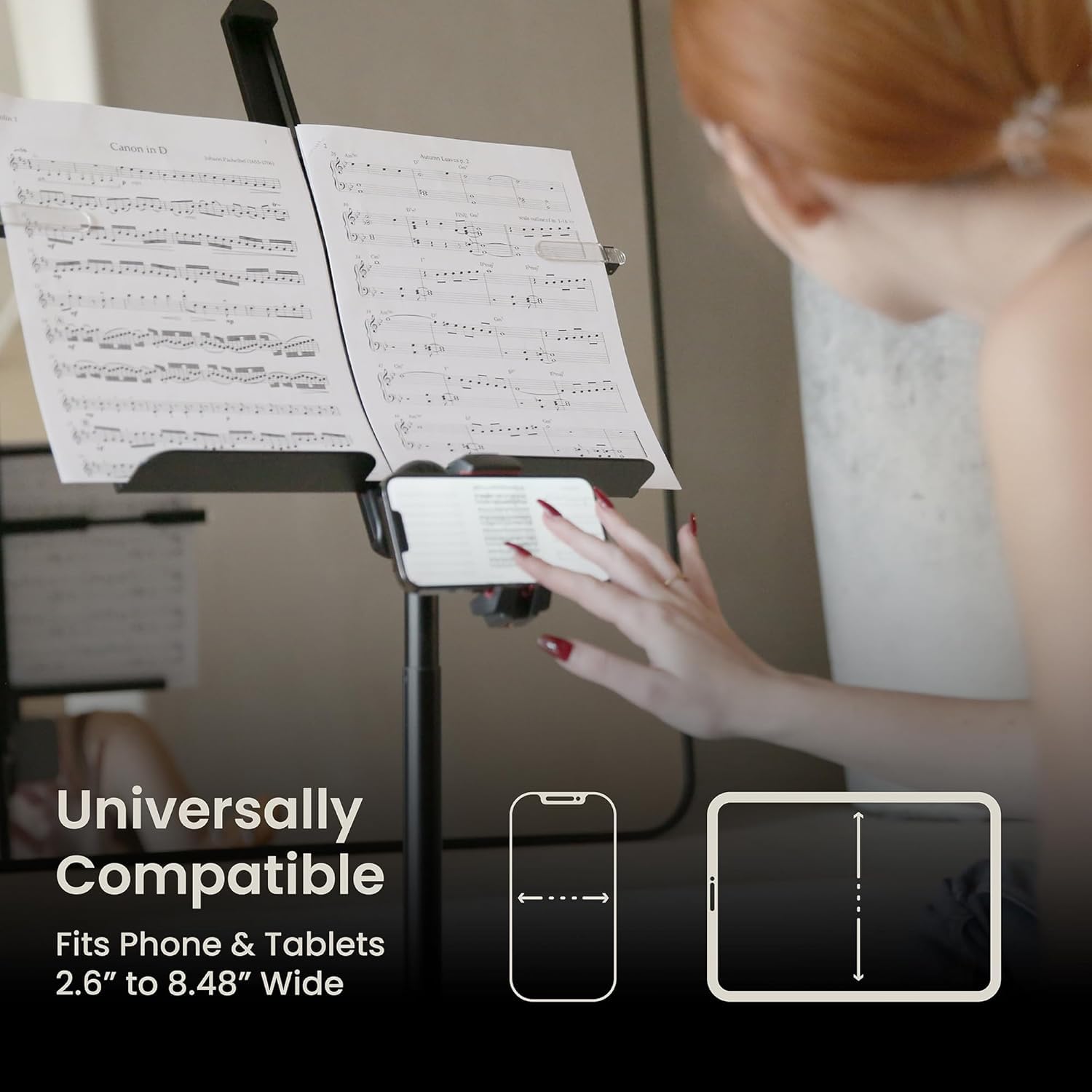 KraftGeek Atril Musica para Partituras con Soporte Movil para Trípode