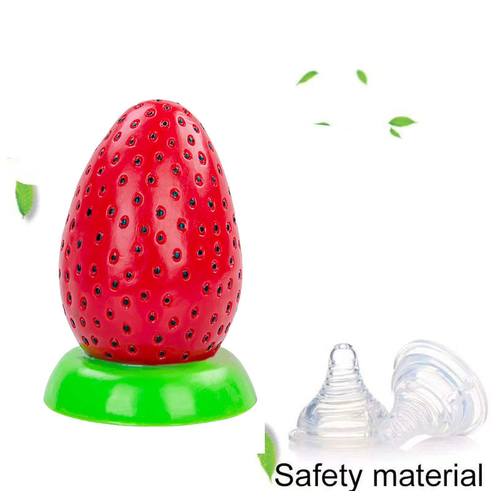 7.87 inch Corn Shape Soft Silicone Realistic Dildo Sex Toy Clitoral Dildo Anal Dildo Plug with Textures for Women Men - Corn: STRAWBERRY