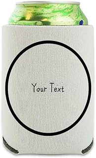Personalized Custom White Any Occasion 1 Line Sprinkle Font Can Cooler - Drink Sleeve Hugger Collapsible Insulator - Beverage Insulated Holder