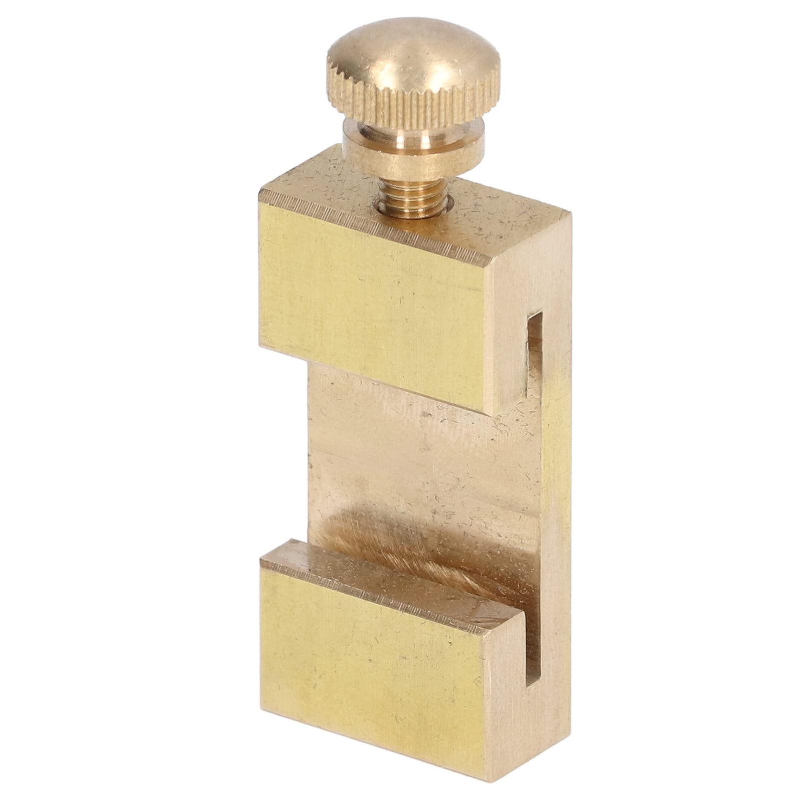 Qcwwy Brass Scribe Steel Ruler Positioning Limit Block with T Shaped Groove Design, Easy to Use, Proof, Suitable for Engineers